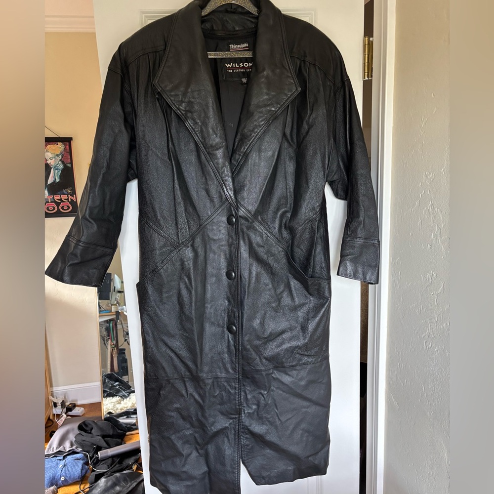 Wilson’s Leather Women's‎ Trench Coat Black Petite Small